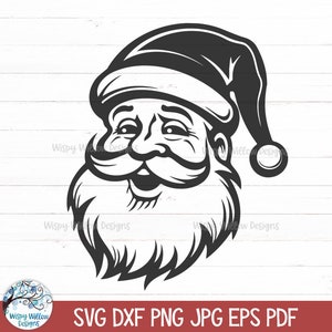Santa Face SVG para Cricut, Natal SVG, Papai Noel PNG Clipart, Cabeça de Papai Noel, Desenho Vintage de Papai Noel, Holiday Svg, Arquivo de corte de decalque de vinil, Jpg