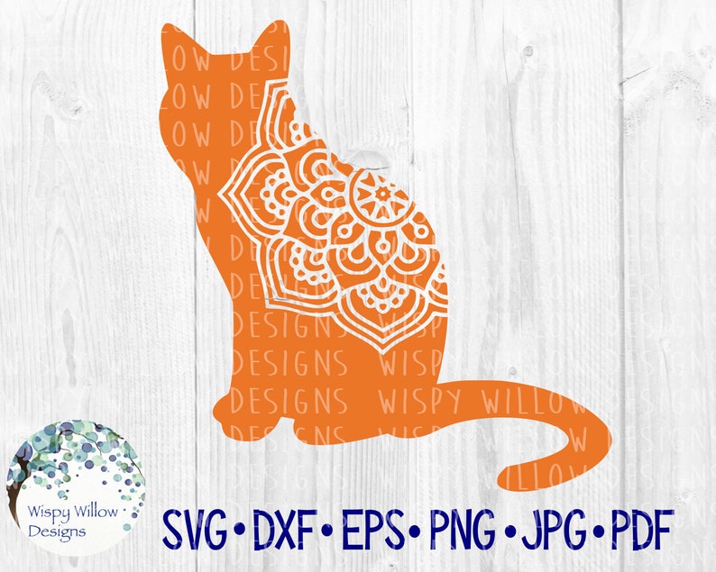 Download Cat Mandala SVG Cat DXF png Digital Download Animal | Etsy