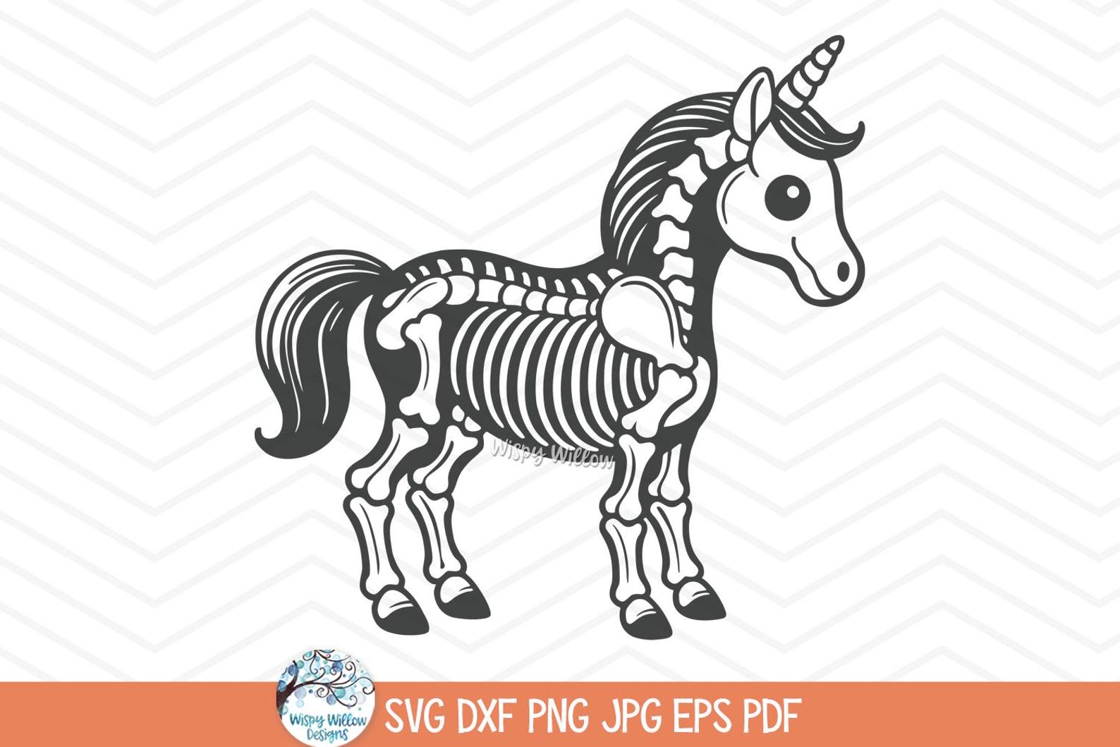Unicorn Skeleton SVG for Cricut, Fairy Tale Animal Skeleton Bones ...
