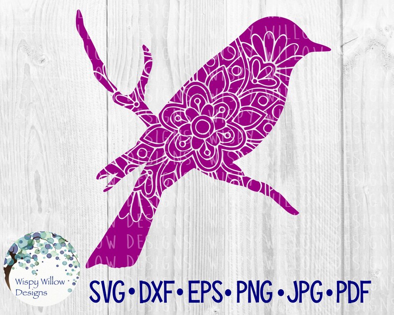 Download Bird Mandala SVG DXF Bird SVG Intricate png Digital | Etsy