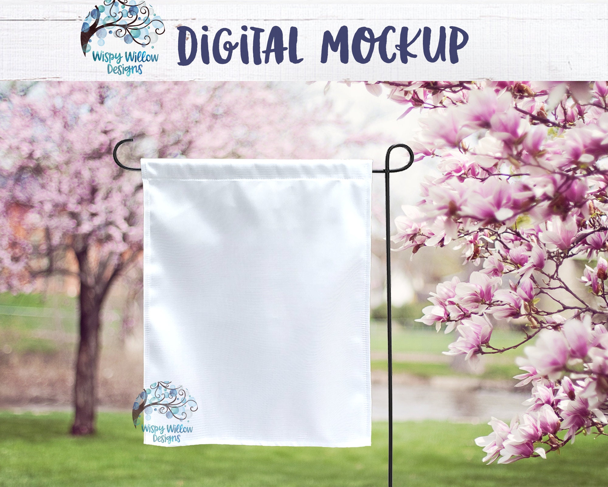 Spring Flag Mockup Flag Mockup Garden Flag PNG Garden Flag Etsy UK