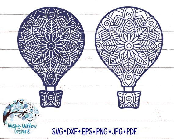 Hot Air Balloon Mandala SVG Hot Air Balloon Svg Mandala Svg | Etsy