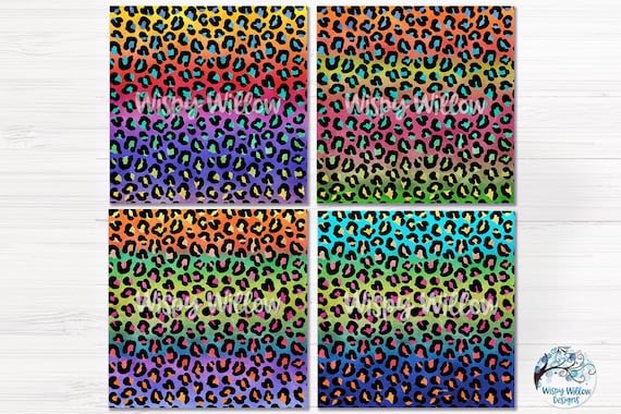 Rainbow Leopard Pattern Backgrounds Graphic by huedesigngoods · Creative  Fabrica