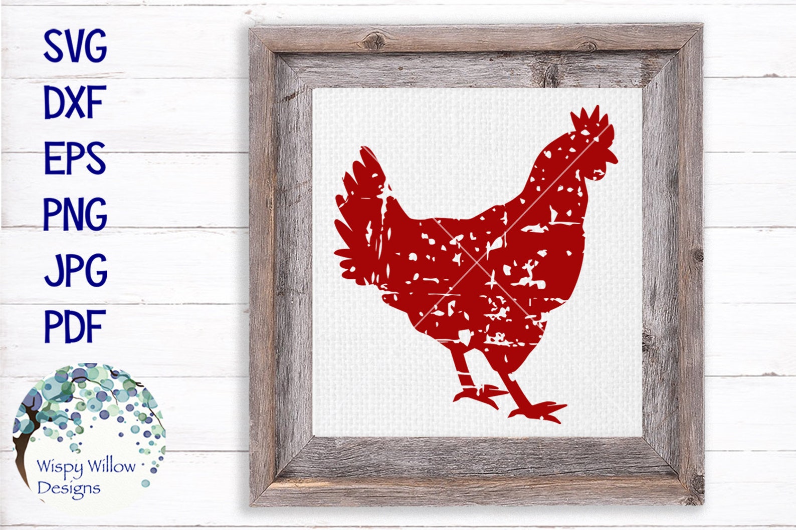 Distressed Grunge Rooster SVG, Distressed Chicken, Farm Animal ...