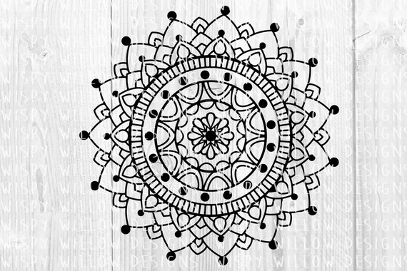 Download Mandala Svg Dxf Png Eps Jpg Digital Download File Etsy