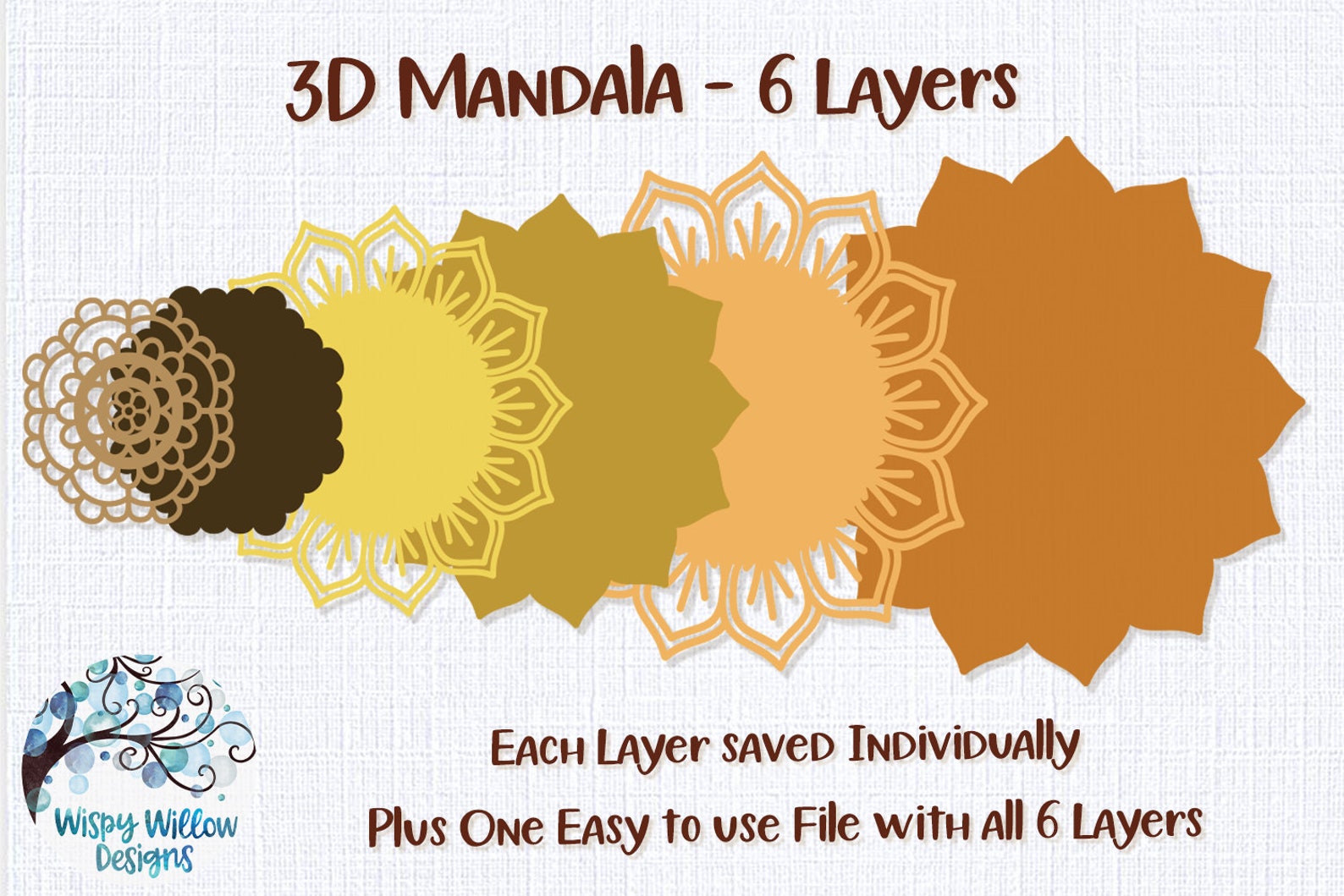 Download 3D Sunflower Mandala SVG Flower Mandala Svg Cardstock | Etsy