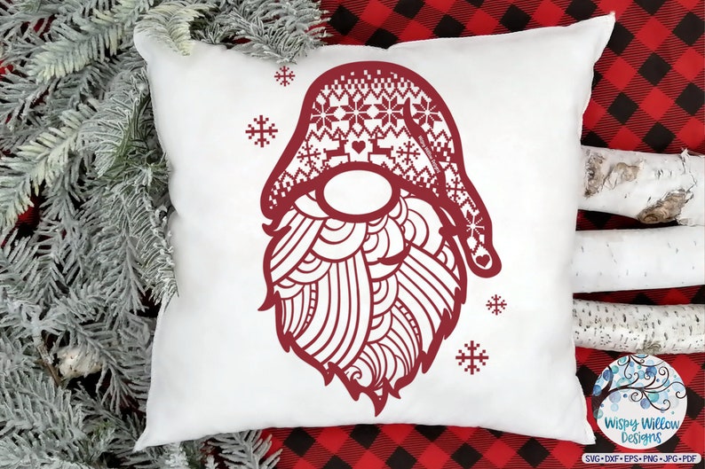 Download Gnome Zentangle SVG Gnome Mandala SVG Gnome SVG Christmas ...