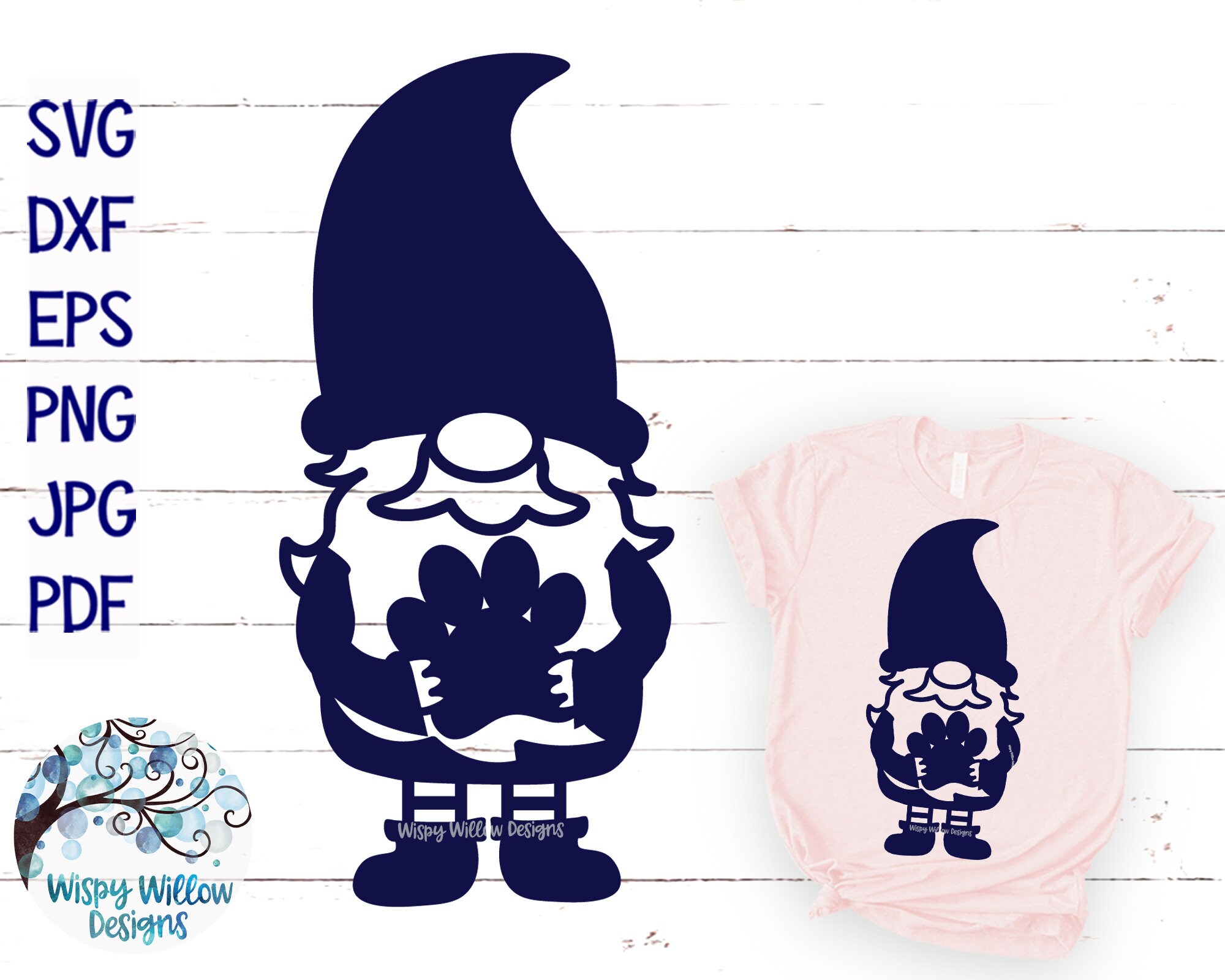 Download Paw Print Gnome Svg Paw Print Dog Cat Animals Gnome Svg Etsy