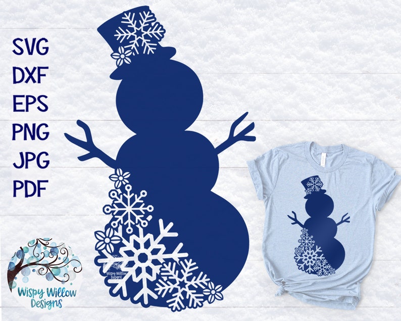 Download Snowflake Snowman SVG DXF PNG Snowman Mandala Svg Snowman | Etsy