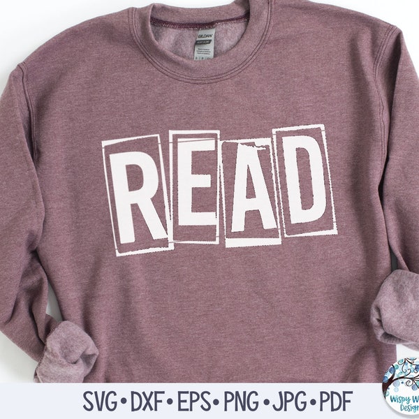 Read SVG, Read Shirt Design SVG, Block Vintage Letter Press Type, Reading, Books, Read Sublimation, Read Png, Vintage Book Shirt Design Png