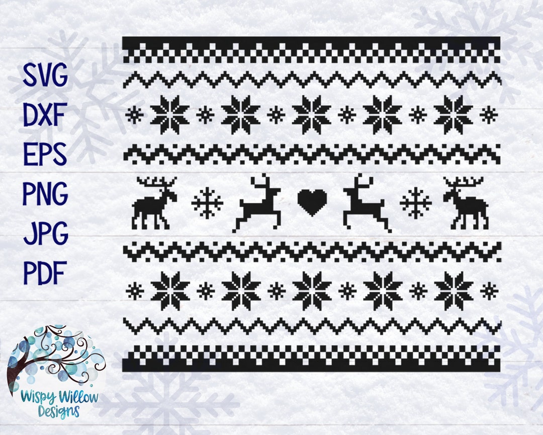 Christmas Sweater SVG, Ugly Christmas Sweater SVG, Sweater Pattern