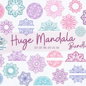 Mandala Bundle SVG, Mandala SVG, Mandala SVG, SVG Bundle, Mandala SVG, Mandala Border SVG, Mandala Monogram Frame, Half Mandala SVG, Henna
