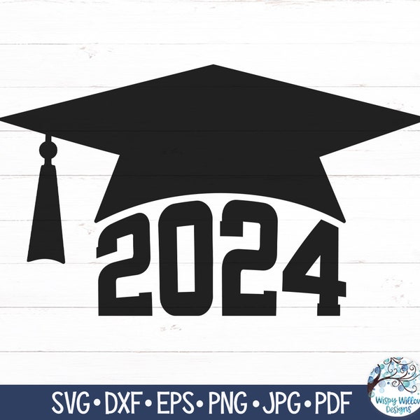 2024 Graduation SVG for Cricut, High School Graduation Cap, Senior 2024 Svg, Graduation Sublimation PNG, Vinyl Decal Cut File Download