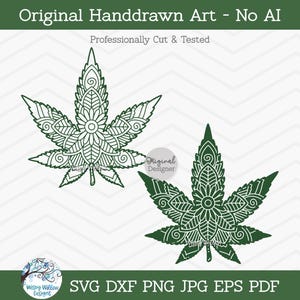 Mandala de hoja de marihuana SVG, DXF, PNG, Mandala SVG, Marihuana, Hierba, Boho, Hippie, Mandala de marihuana SVG, Cricut, Archivo de corte de mandala, Calcomanía