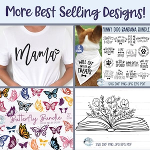 May include: A digital download bundle of 27 butterfly designs in various colors. The designs are perfect for crafting, scrapbooking, and other creative projects. The bundle includes SVG, DXF, PNG, JPG, and EPS file formats.