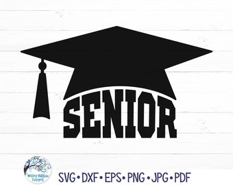 Senior Graduation SVG for Cricut, School Graduation Cap, Shirt for High School Seniors, Sublimation PNG, Vinyl Decal Cut File Download