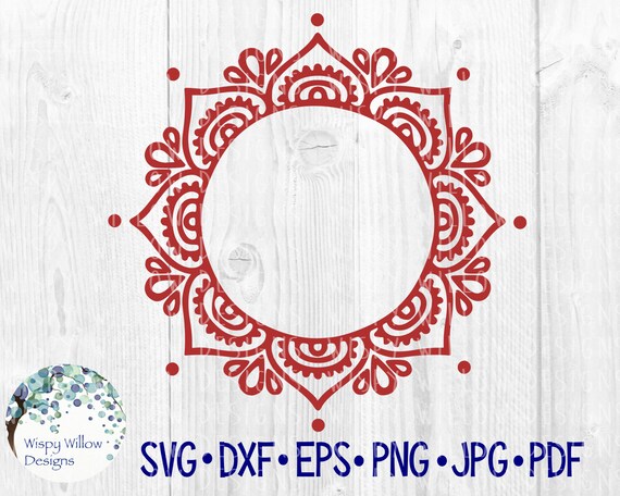 Download Mandala Svg Dxf Png Jpg Pdf Mandala Border Monogram Etsy PSD Mockup Templates