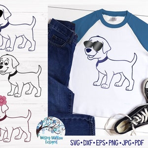 Dog SVG Bundle, Dog with Flower Svg, Cartoon Dog Svg, Dog with Sunglasses Svg, Cute Dogss, Dog Decal Files, Puppy Svg, Cool Dog Svg, Outline