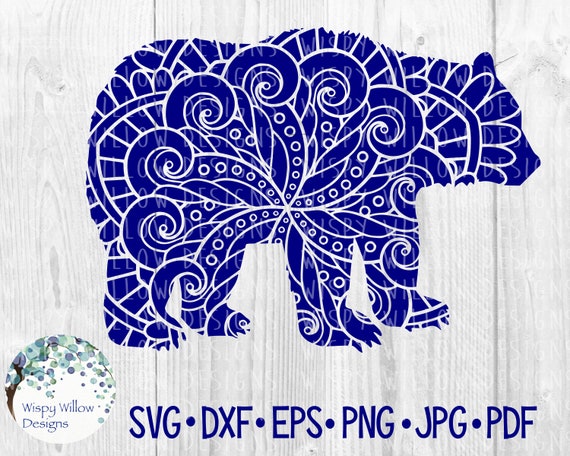 Bear Mandala Svg Dxf Png Jpg Eps Bear Svg Digital Download Etsy