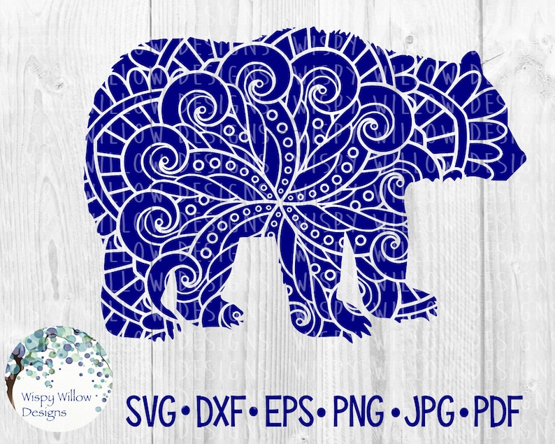 Download Bear Mandala SVG DXF png jpg eps Bear SVG Digital Download ...