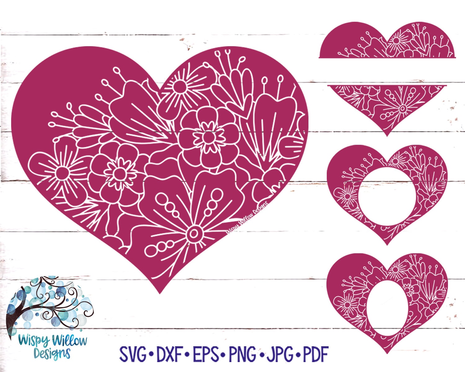 Floral Heart Mandala SVG Bundle, DXF, Png, Jpg, Valentine Mandala SVG ...