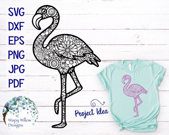 Download Flamingo Zentangle Svg Dxf Pdf Png Jpeg Digital Download Etsy PSD Mockup Templates