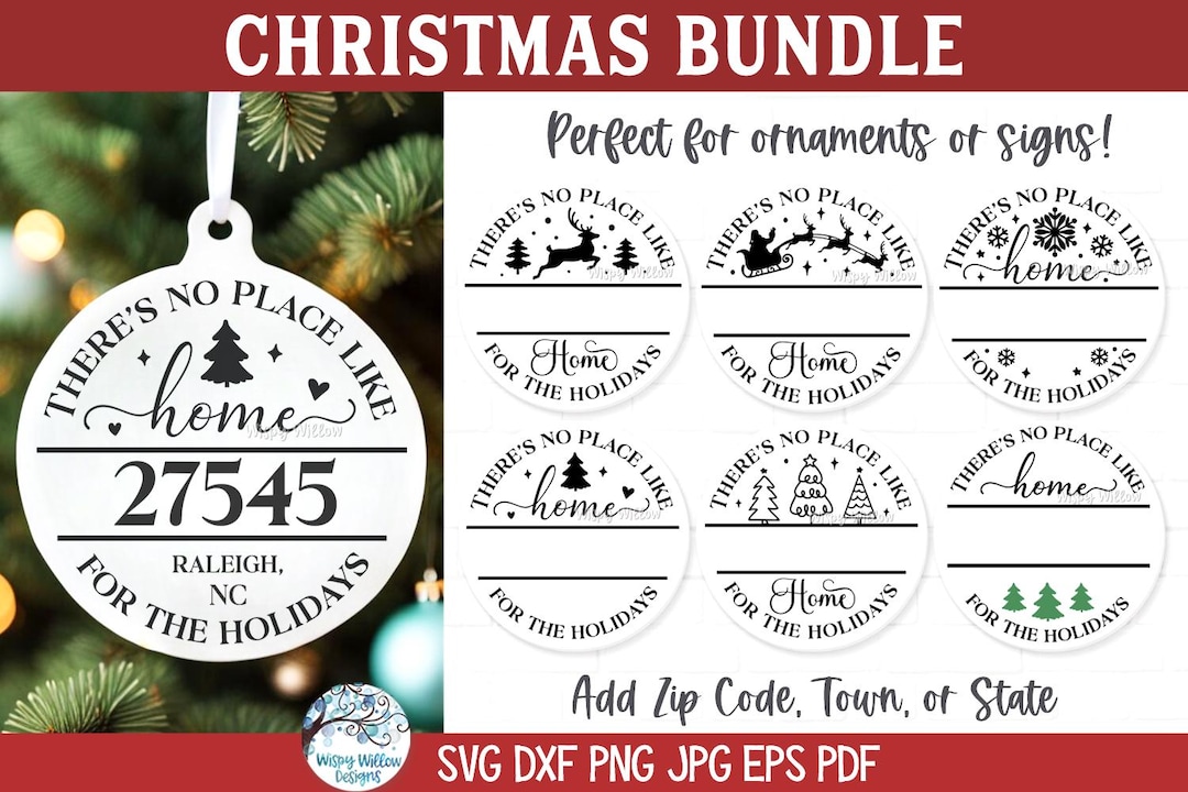 There's No Place Like Home for the Holidays SVG Bundle for Cricut ...