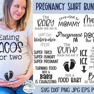 Mutterschafts-Shirt SVG-Bundle, Mutterschafts-Shirt-Svg, Mutterschaft, Schwanger, Eis Eis Baby-Svg, Mama in der Herstellung Svg, lustiges Schwangerschafts-Svg, Png