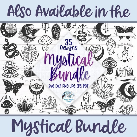 Crystal stickers svg, mystic crystal printable stickers