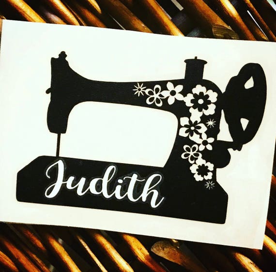 Personalized Sewing Machine Vinyl Decal Sticker Sewing Decal