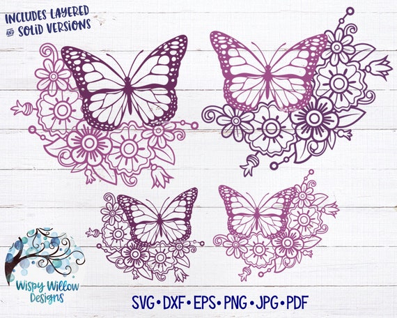 Download Floral Butterfly Svg Bundle Butterfly Svg Butterfly With Flowers Butterfly And Flower Mandala Spring Summer Butterfly