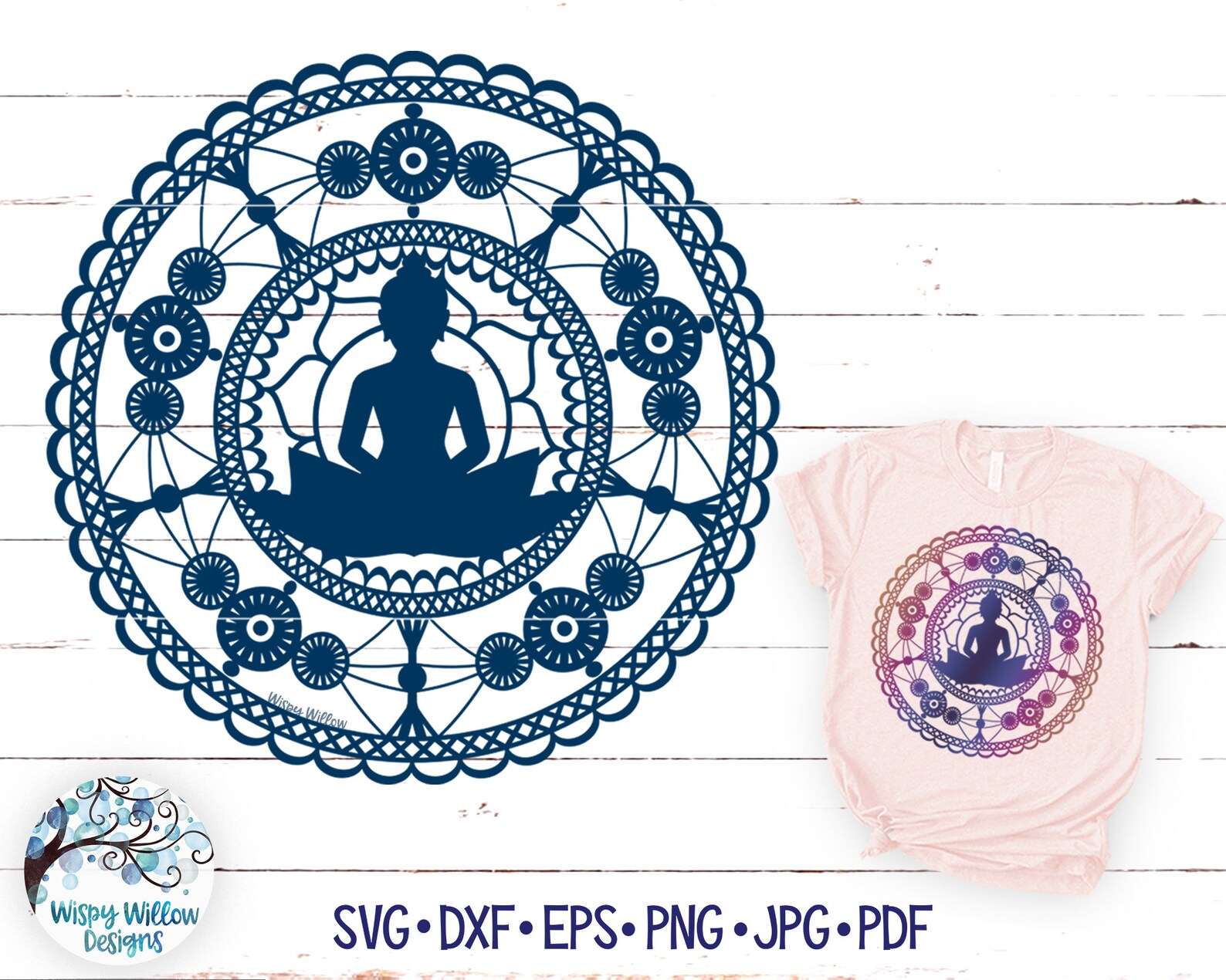 Buddha Mandala SVG Meditating Buddha Svg Mandala Svg - Etsy