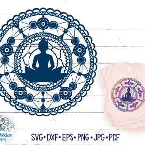 Buddha Mandala SVG, Meditating Buddha Svg, Mandala Svg, Mandala Buddha, Meditation Svg, Yoga, Buddha, Buddhism,  Peace Svg, Cricut, Mandalas