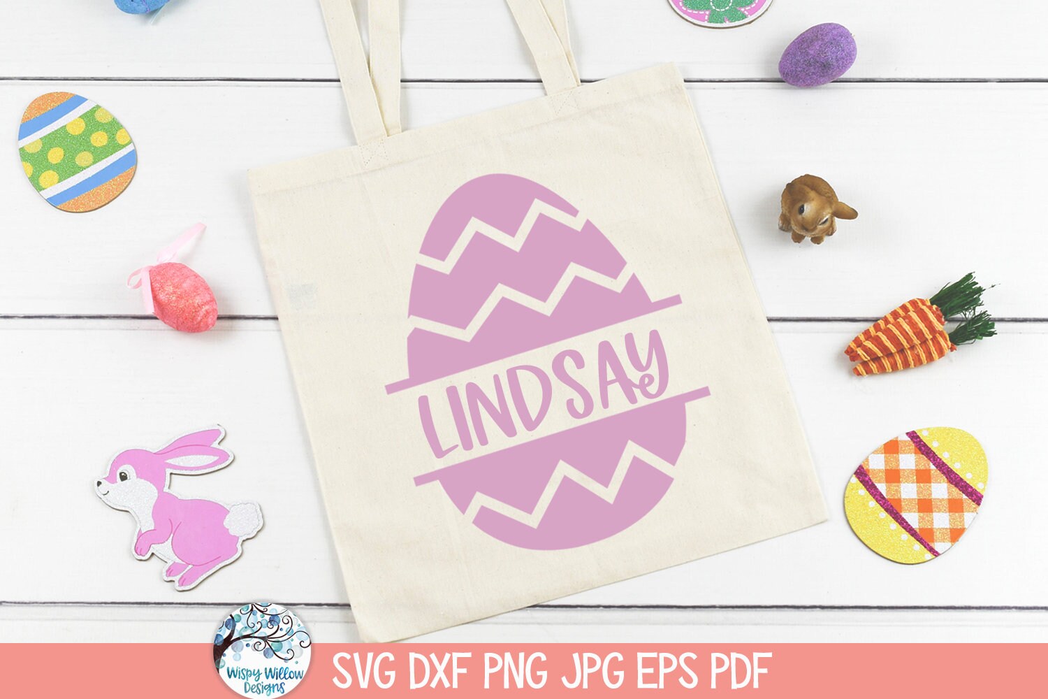 Easter Monogram SVG Bundle for Cricut, Bunny Monogram for Personalized ...