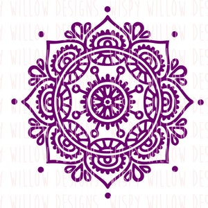 Mandala SVG for Cricut, Mandala Decal File, Intricate Boho Flower, Mandala Clip Art PNG, Vinyl Decal Cut File Download for Silhouette