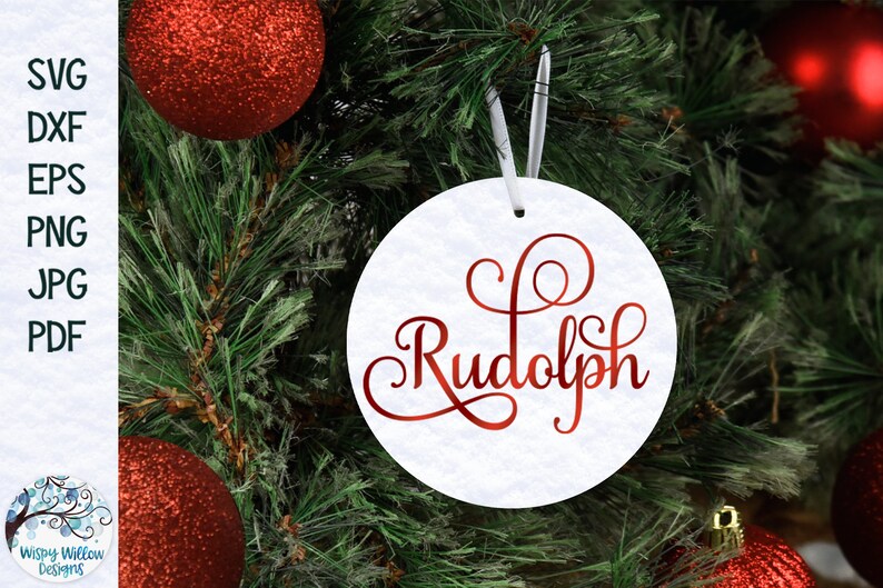 Download Reindeer Names SVG Bundle Christmas Ornament SVG Bundle | Etsy