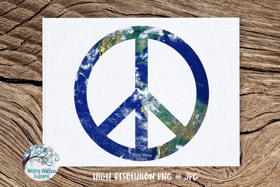 World Peace Sign PNG, Earth, Peace, Sublimation, PNG, JPG, Clipart ...