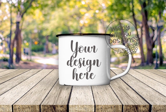 Download Enamel Coffee Mug Mock Up Enamel Mug Mockup Camping Mug Etsy