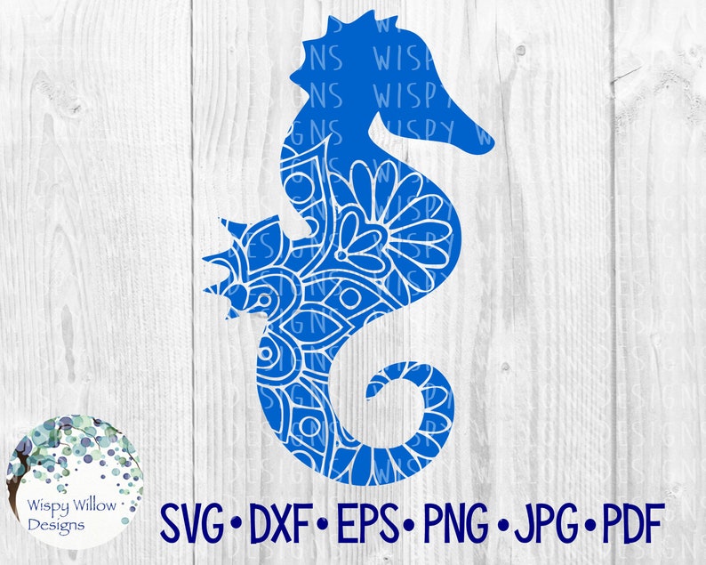 Download Seahorse Mandala SVG Sea Horse DXF pdf png eps jpeg | Etsy