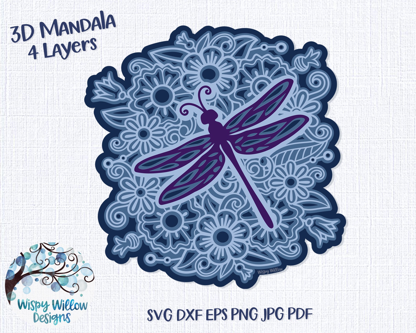 Free Free 126 Dragonfly Layered Mandala Svg SVG PNG EPS DXF File