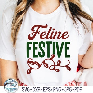 Lustiges Weihnachtskatzen-Zitat für Cricut, Katzenfest, lustiges Weihnachtskatzen-Shirt-Design, Weihnachtshaustier-Satz, Tierliebhaber, Vinyl-Aufkleber-Datei