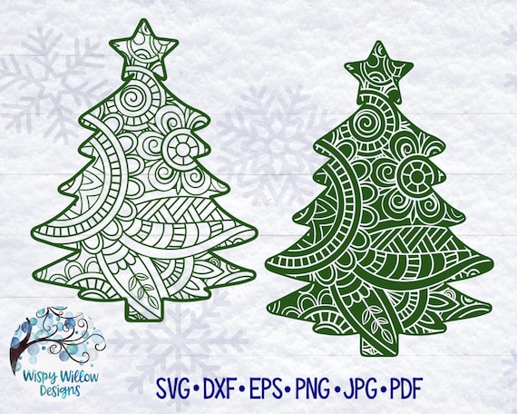 Download Christmas Tree Mandala Svg Christmas Mandalas Zentangle Svg Etsy