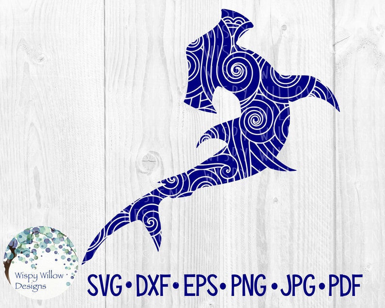 Download Hammerhead Shark Zentangle SVG DXF jpg eps png Shark | Etsy