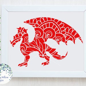 Dragon SVG, Dragon Mandala Svg, Mandala Dragon Svg, Mandala Svg, Dragon Vinyl Decal File for Cricut, Dragon Zentangle, Zentangle Dragon Svg