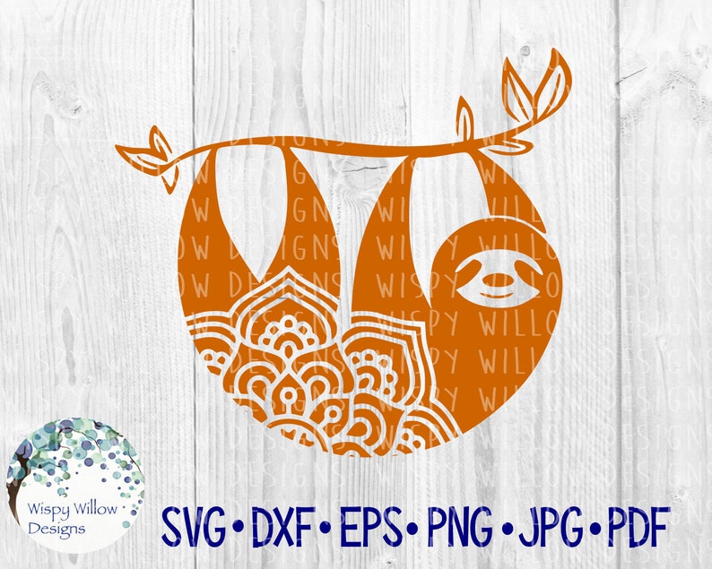 Download Sloth Mandala SVG DXF pdf png eps jpeg Digital Download | Etsy