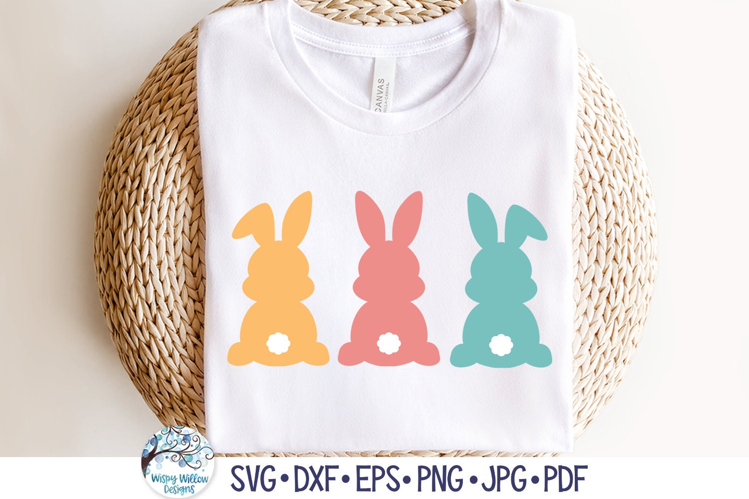Easter Bunny SVG for Cricut Three Easter Bunnies PNG Clipart - Etsy