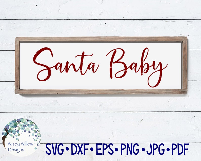 Download Santa Baby SVG DXF jpg png eps png Download Cut File | Etsy