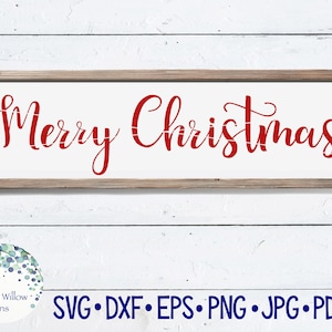 Merry Christmas SVG for Cricut, Farmhouse Christmas Phrase, Winter Saying for Silhouette, DXF, jpg, png, eps, png, Digital Download Cut File