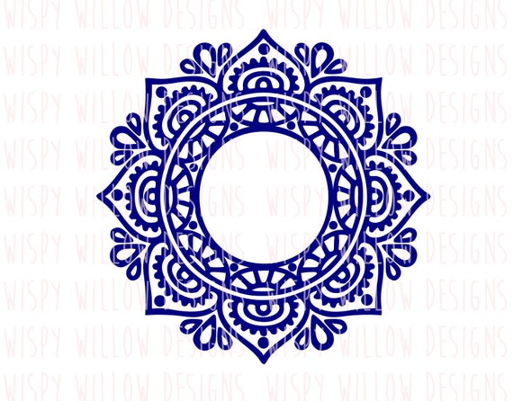 Download Mandala Svg Dxf Png Jpg Pdf Mandala Border Monogram Etsy