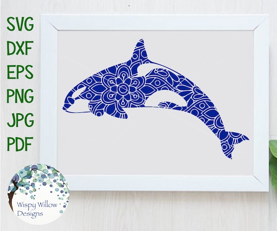 Download Orca Killer Whale Svg Dxf Png Eps Jpg Whale Mandala Etsy